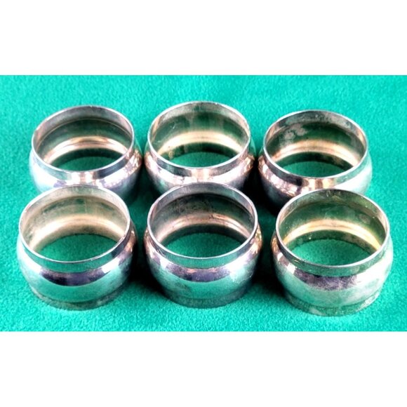 Silver Plated Napkin Rings Set of 6 Gorgeous Table Decorations JH1403 - Picture 3 of 3